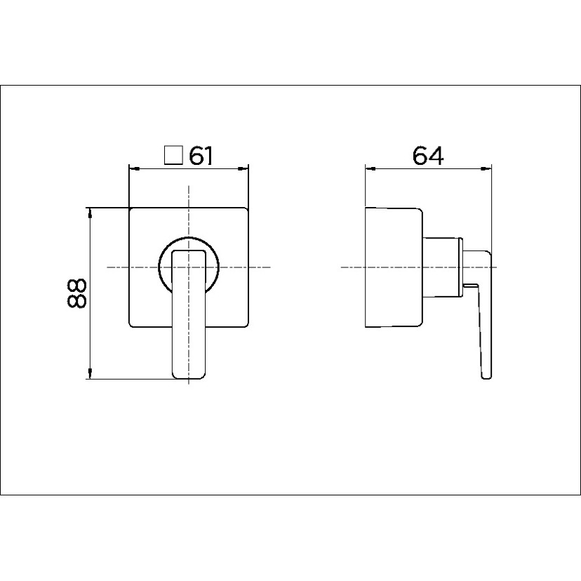 Acabamento para registro base Deca 1/2", 3/4" e 1" Docol Stillo 00824106