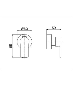 Acabamento para registro DocolBase 3/4" Argon grafite escovado 00847970