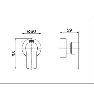 Acabamento para registro DocolBase 3/4" Argon ouro escovado 00847972