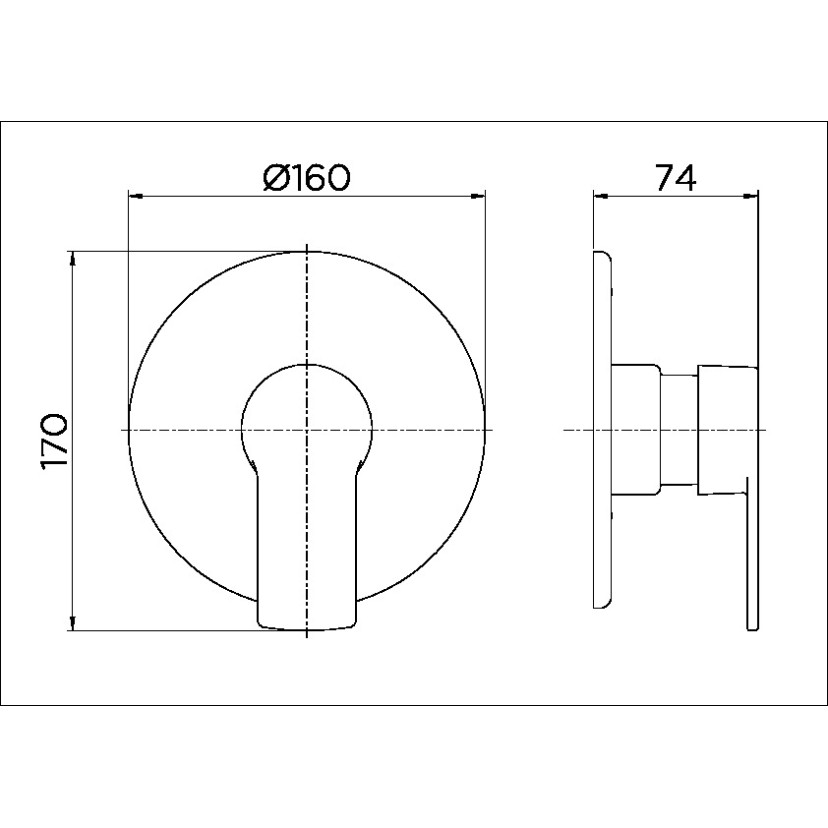 Acabamento monocomando para chuveiro e ducha higiênica alta pressão 1/2" Argon cromado 00848306