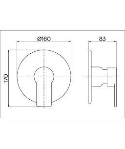 Acabamento monocomando para chuveiro baixa pressão 3/4" Argon cobre escovado 00848669