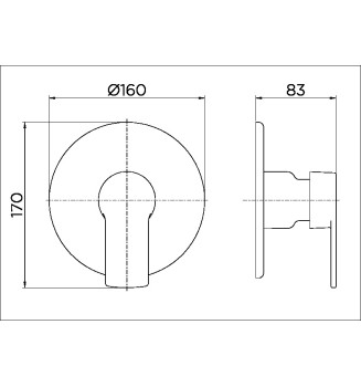 Acabamento monocomando para chuveiro baixa pressão 3/4" Argon ouro escovado 00848672