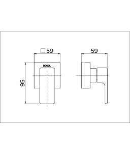 Acabamento para registro DocolBase 3/4" Edge 00849806