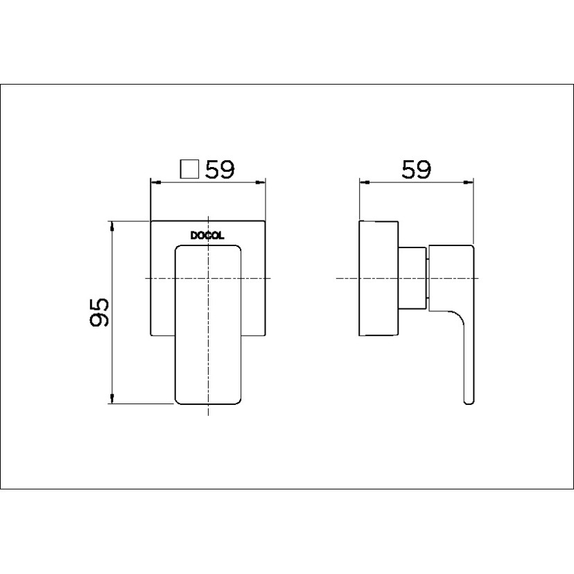 Acabamento para registro DocolBase 3/4" Edge 00849806