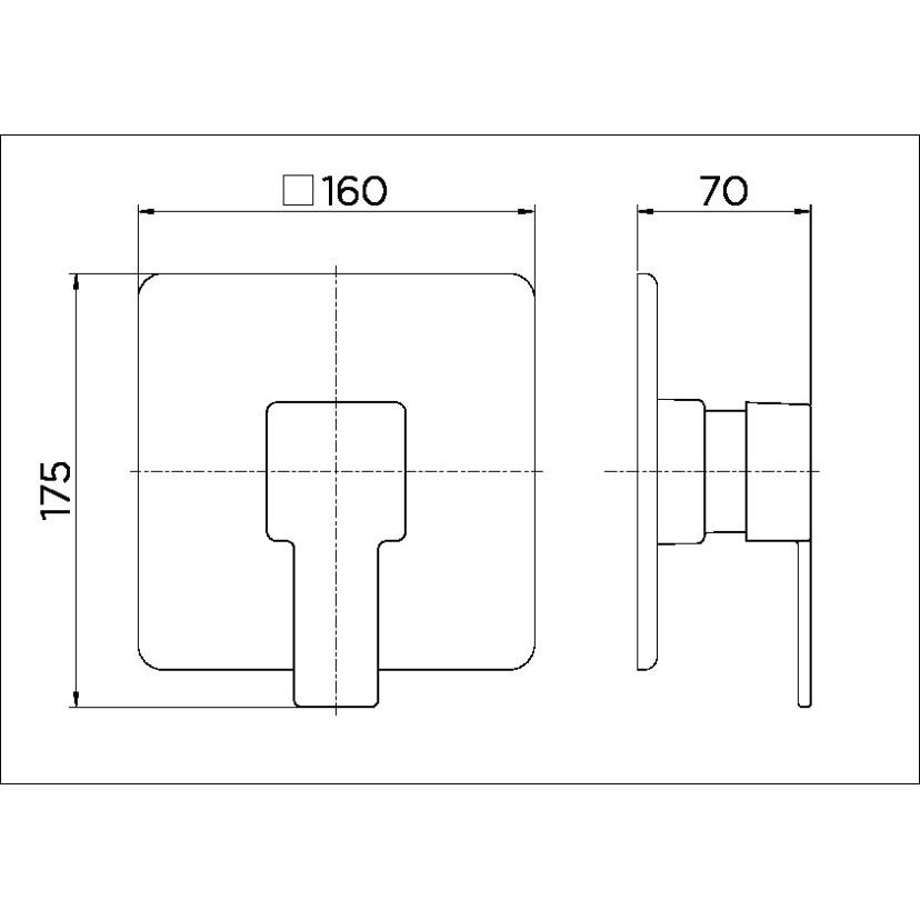 Acabamento monocomando para chuveiro e ducha higiênica alta pressão 1/2"" Edge 00849906