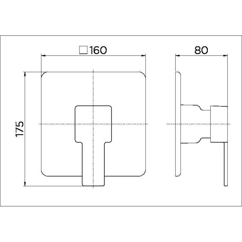 Acabamento monocomando para chuveiro baixa pressão 3/4" Edge 00850006