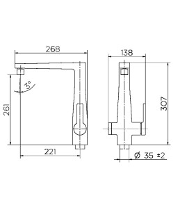 Monocomando de mesa para cozinha DocolOzônio cromado 00870906