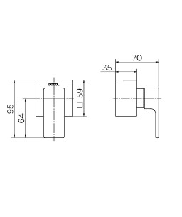 Acabamento para registro base Deca 1/2", 3/4" e 1" Edge 00873906