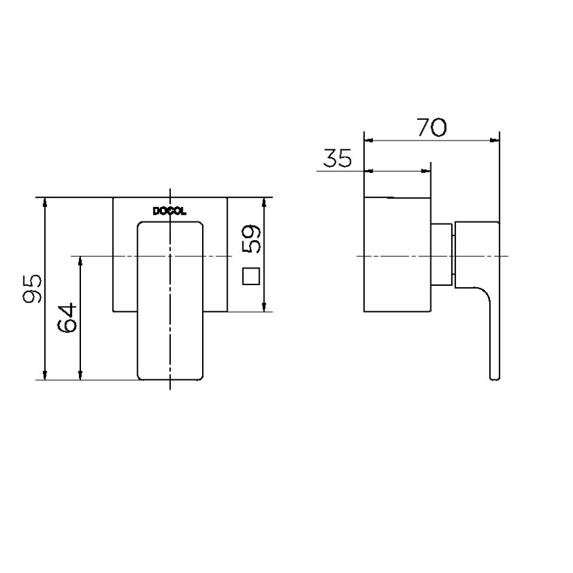 Acabamento para registro base Deca 1/2", 3/4" e 1" Edge 00873906