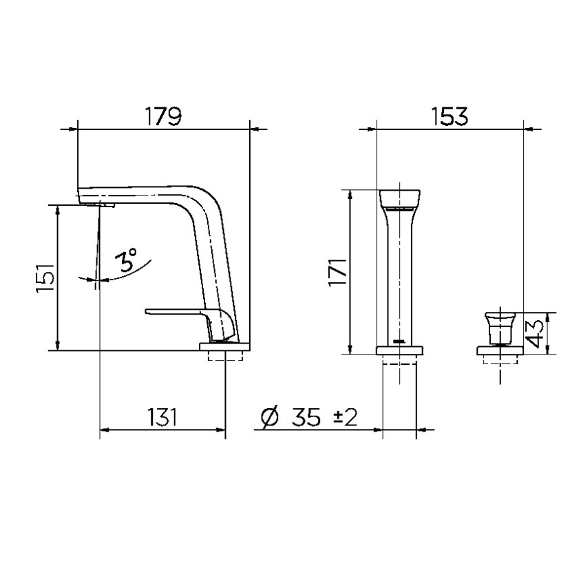 Monocomando para banheiro Vougan 00884506