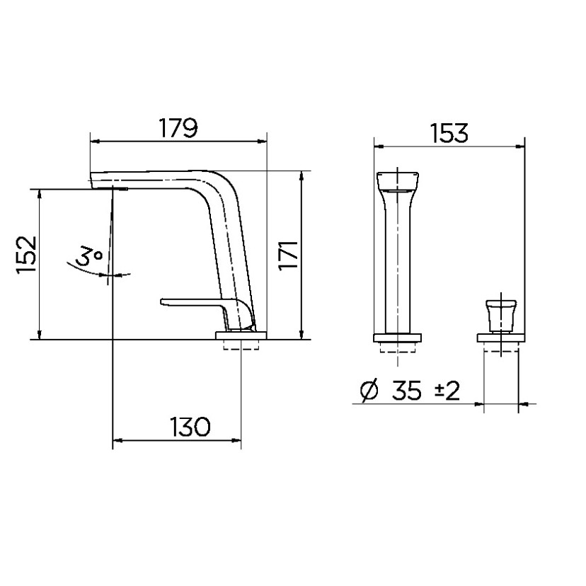 Torneira para banheiro Vougan cobre escovado 00884769