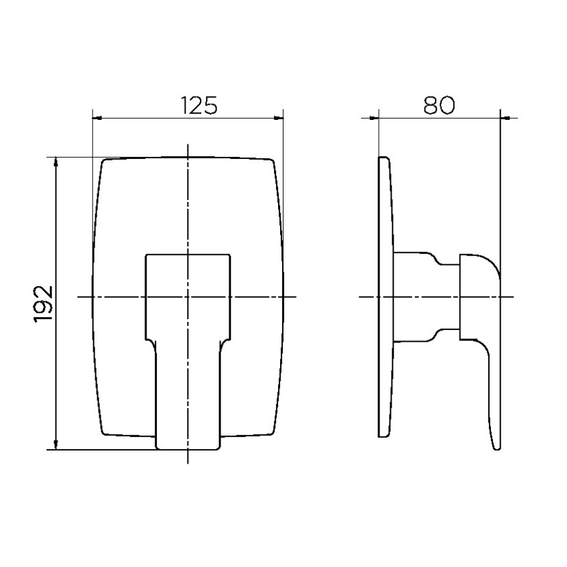 Acabamento monocomando para chuveiro baixa pressão 3/4" Vougan grafite escovado 00885670