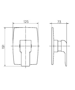 Acabamento monocomando para chuveiro e ducha higiênica 1/2" Vougan níquel escovado 00885744