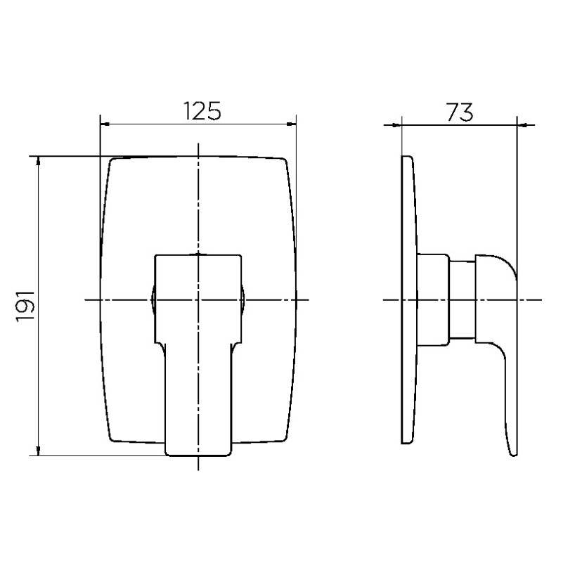 Acabamento monocomando para chuveiro e ducha higiênica 1/2" Vougan grafite escovado 00885770