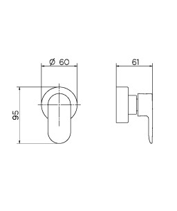 Acabamento para registro DocolBase 1/2", 3/4" e 1" Docol Kaila 00886406