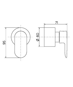 Acabamento para registro base Deca 1/2", 3/4" e 1" Docol Kaila 00886606