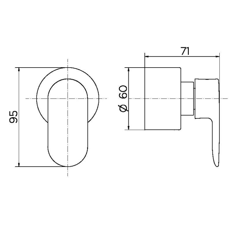 Acabamento para registro base Deca 1/2", 3/4" e 1" Docol Kaila 00886606