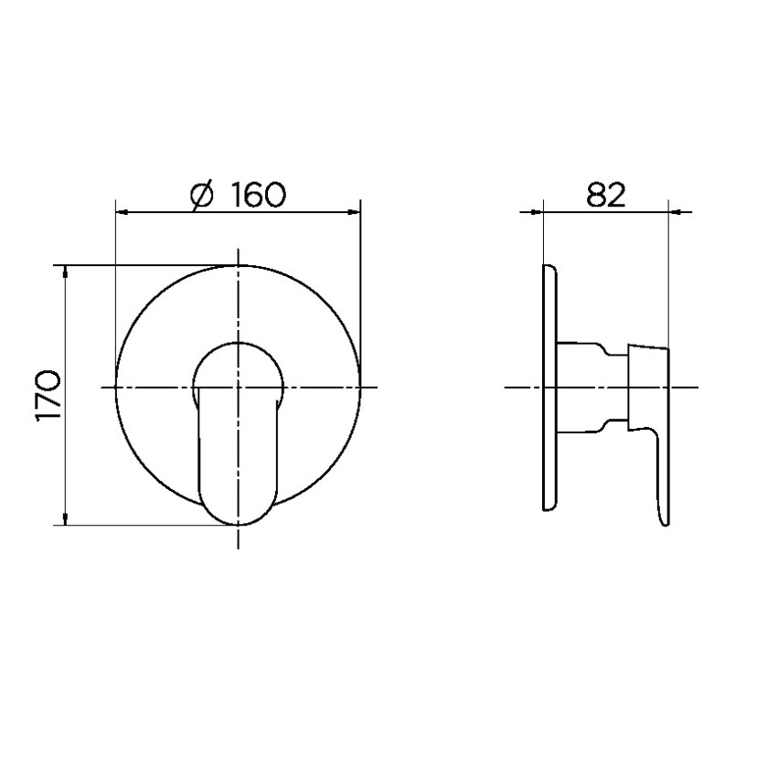 Acabamento monocomando para chuveiro baixa pressão 3/4" Docol Kaila 00886706