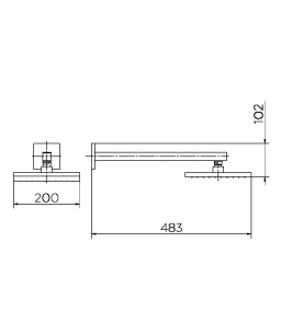 Chuveiro Q200 de parede DocolHeaven cobre polido 00888230