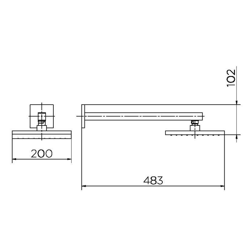 Chuveiro Q200 de parede DocolHeaven Ouro Polido 00888243