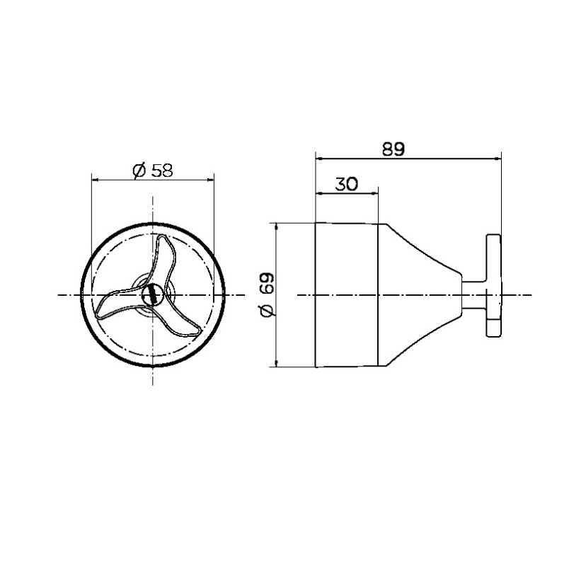 Acabamento para registro base Fabrimar 1.1/4" e 1.1/2" Nova Pertutti 00900206