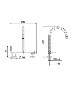 Misturador Para Cozinha de Mesa DocolSpice cromado 00901906