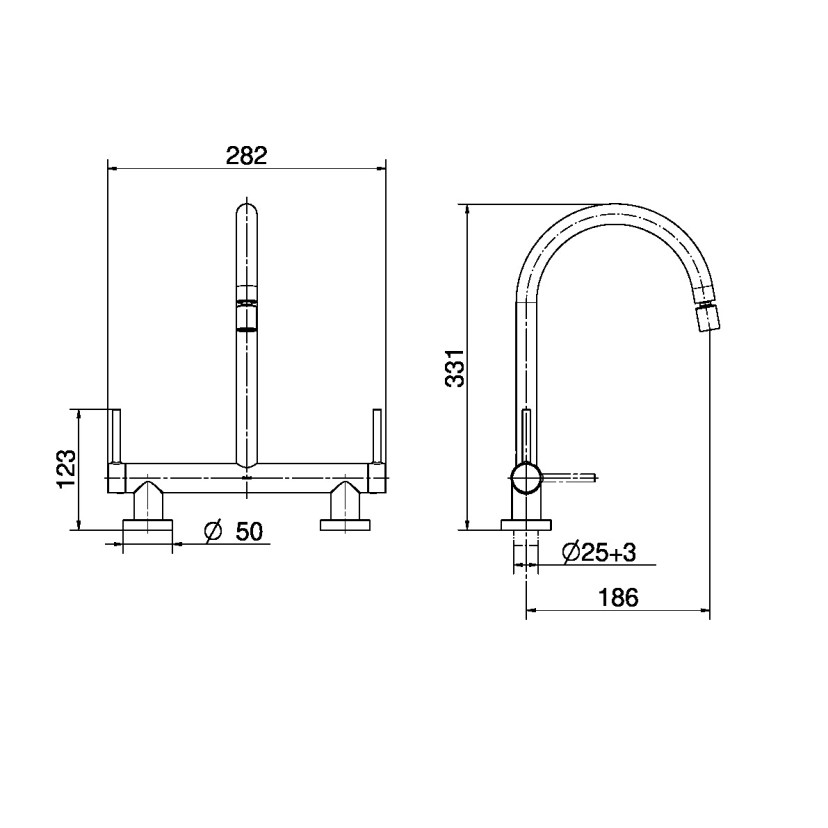 Misturador Para Cozinha de Mesa DocolSpice cromado 00901906