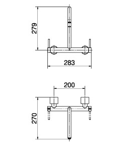 Misturador Para Cozinha de Parede DocolSpice cromado 00902006