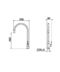 Torneira para cozinha Docol Spice preta 00902157