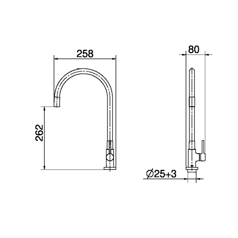 Torneira para cozinha Docol Spice preta 00902157