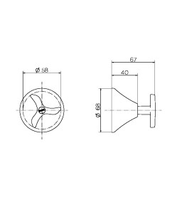 Acabamento para registro DocolBase 1.1/2" Nova Pertutti 00904206