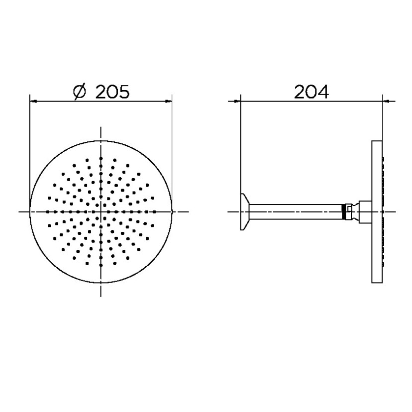 Chuveiro R200 de teto DocolEden cobre escovado 00909369 Chuveiro R200 de teto DocolEden cobre escovado 00909369