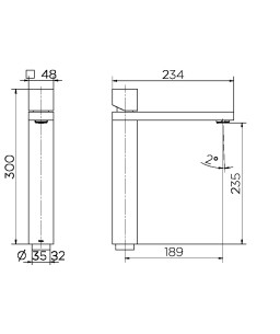 Monocomando para Banheiro Bica Alta Minima Grafite Escovado 00919670