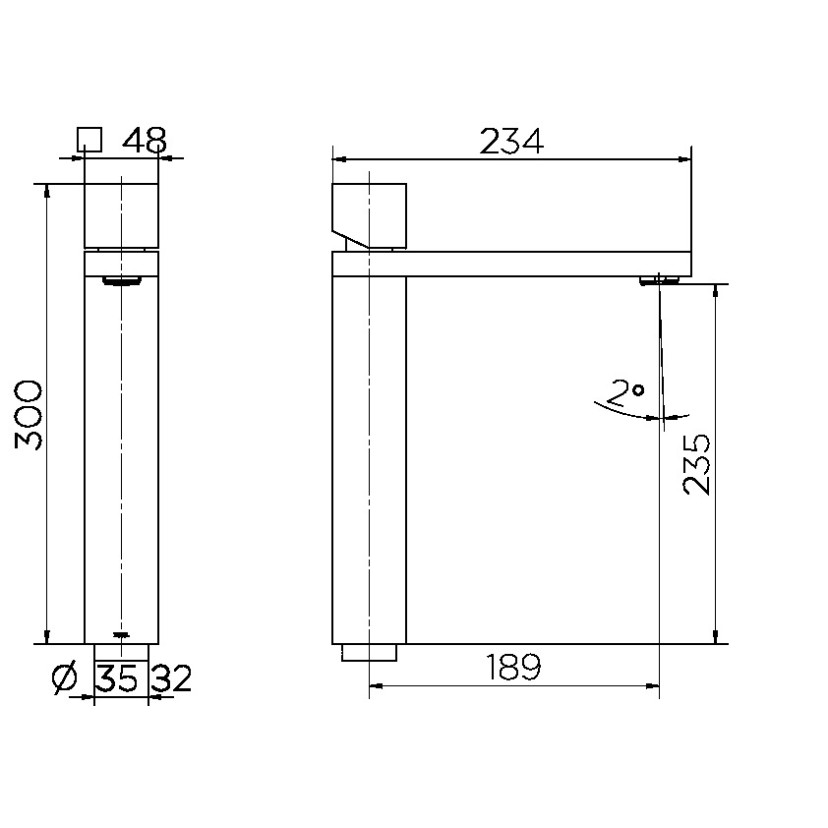 Monocomando para Banheiro Bica Alta Minima Grafite Escovado 00919670