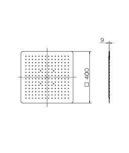 Chuveiro E400 embutido de teto DocolHeaven inox polido 00920404