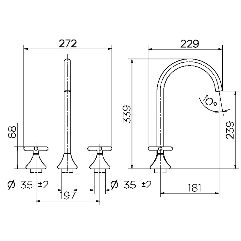 Misturador para banheiro 340 Liss grafite polido 00920748