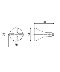 Acabamento para registro base Deca 1/2", 3/4" e 1" Liss grafite polido 00921448