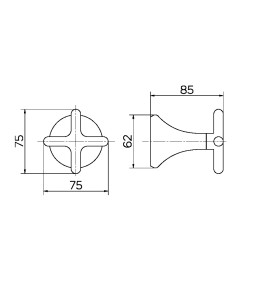 Acabamento para registro base Fabrimar 1/2", 3/4" e 1" Liss grafite polido 00921748