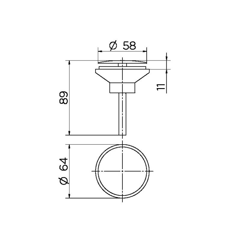 Válvula saida d'agua 7/8 oculta Ônix 009226CE