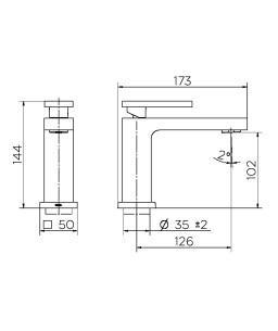 Torneira para Banheiro New Edge Níquel Escovado 00925044