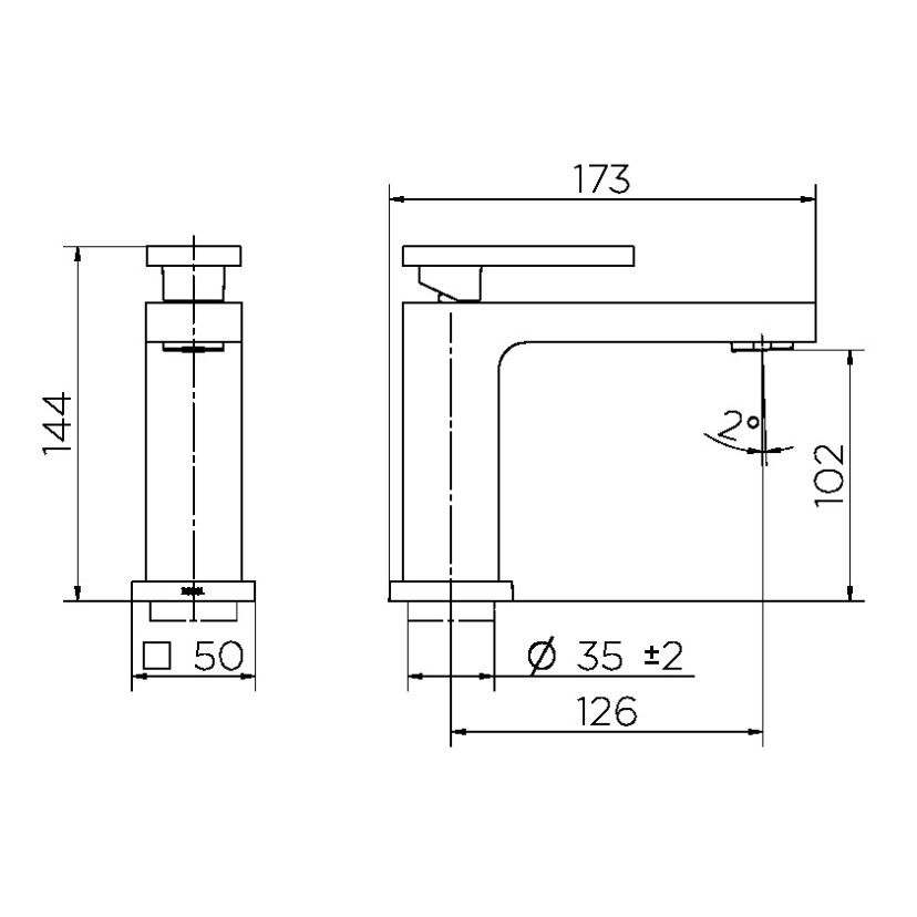 Torneira para Banheiro New Edge Níquel Escovado 00925044