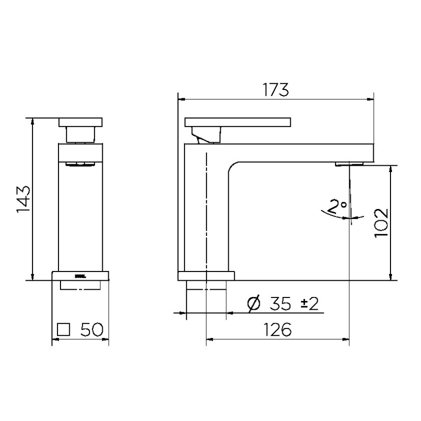 Monocomando para banheiro New Edge níquel escovado 00925344