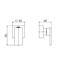 Acabamento para registro DocolBase 3/4" New Edge cobre polido 00925730