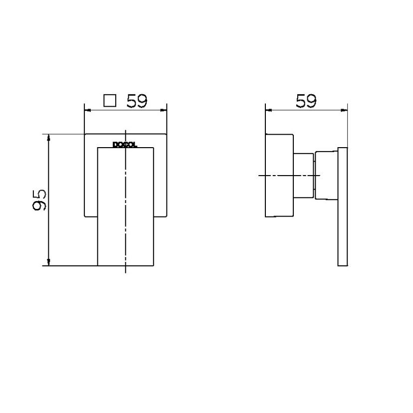 Acabamento para registro DocolBase 3/4" New Edge níquel escovado 00925744