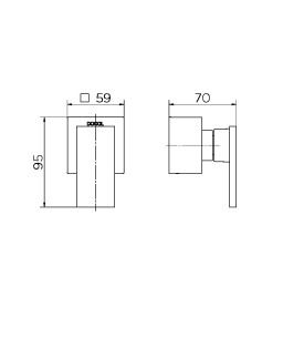 Acabamento para registro base Deca 3/4" New Edge 00925806