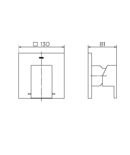 Acabamento monocomando para chuveiro 3/4" alta vazão New Edge/Minima cobre escovado 00925969