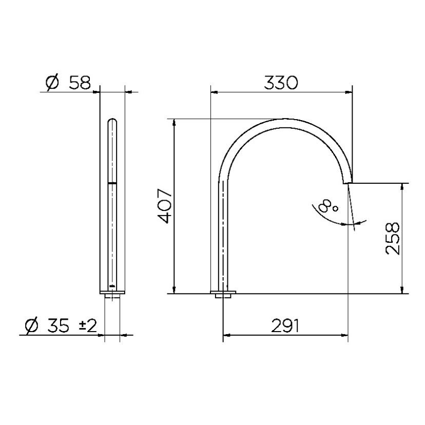 Bica 410 de mesa para lavatório Mix&Match cromado 00926206