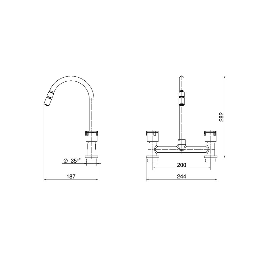 Misturador para Cozinha de Mesa 1/2" Nova Riva 00929306