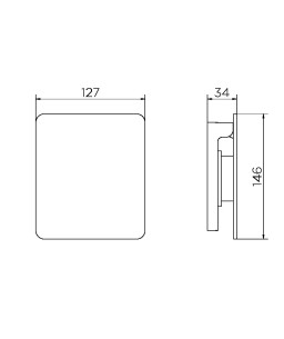 Acabamento para válvula de descarga de parede DocolFlat cobre escovado 00931769