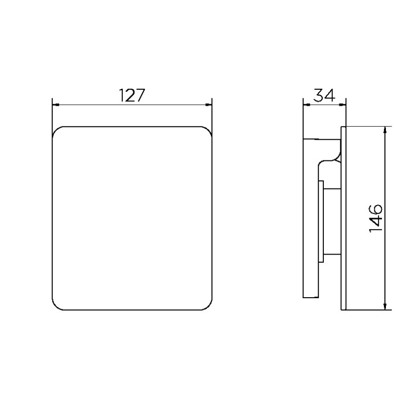 Acabamento para válvula de descarga de parede DocolFlat cobre escovado 00931769